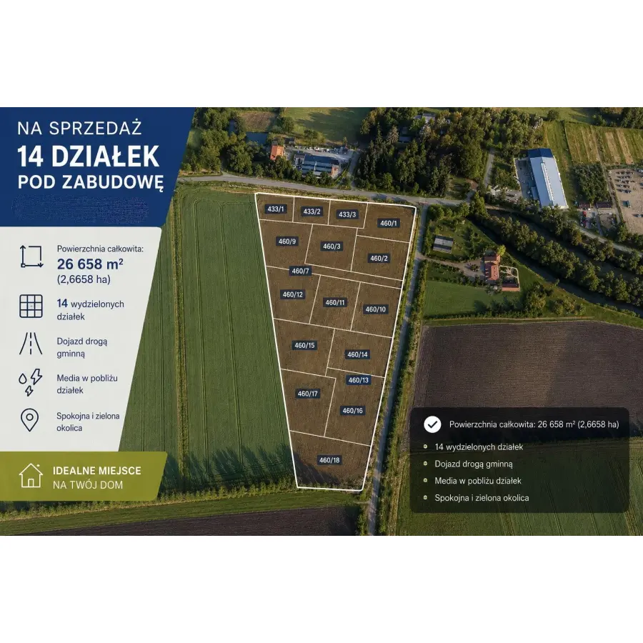 warmińsko-mazurskie, elbląski, Elbląg, Władysławowo, Inwestycyjny teren z WZ | 12 działek budowlanych | Helenowo